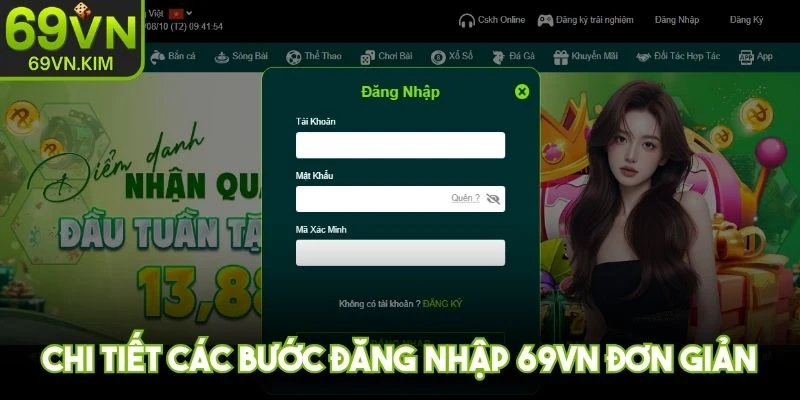 Chi tiết các bước đăng nhập 69VN đơn giản, nhanh chóng