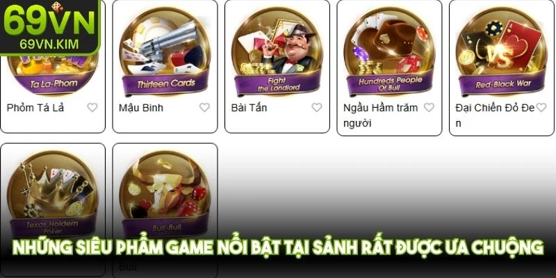 Những siêu phẩm game nổi bật tại sảnh rất được ưa chuộng