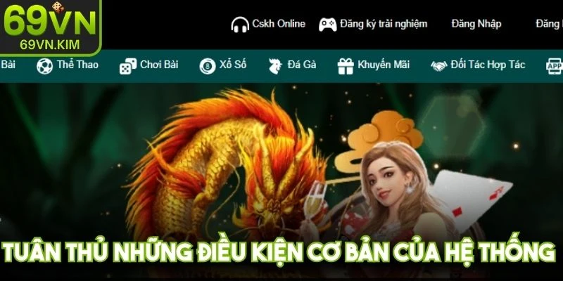 Tuân thủ những điều kiện cơ bản của hệ thống để rút tiền 69VN suôn sẻ hơn